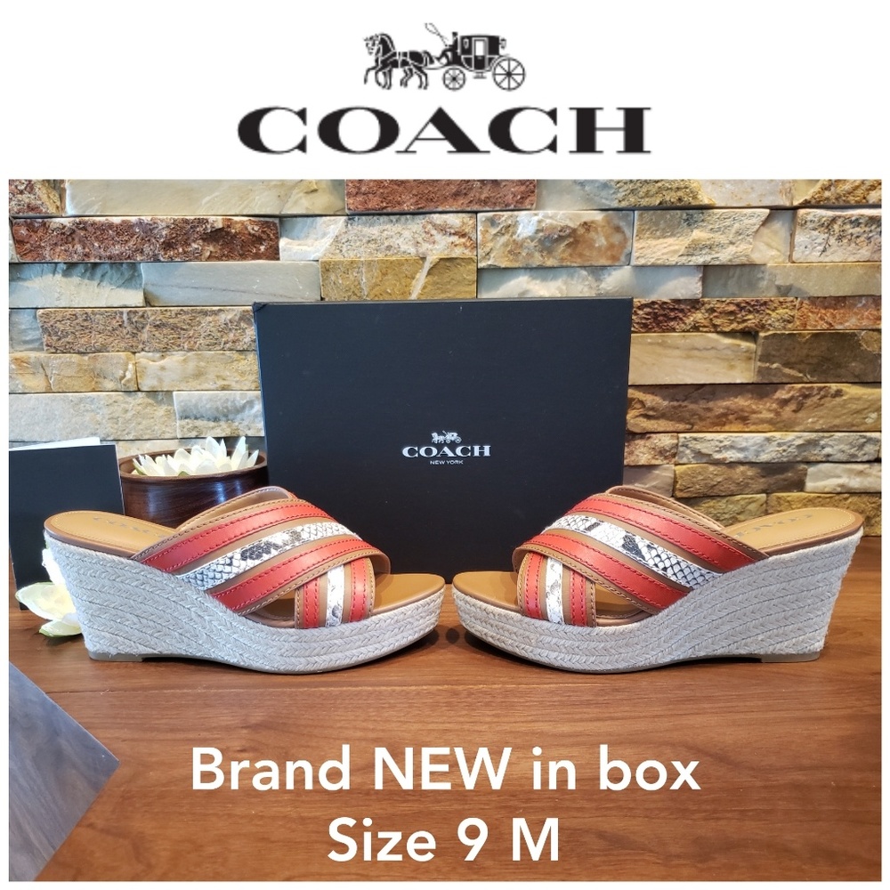 *SALE* NEW Coach Florentine Wedge (retail $228!)